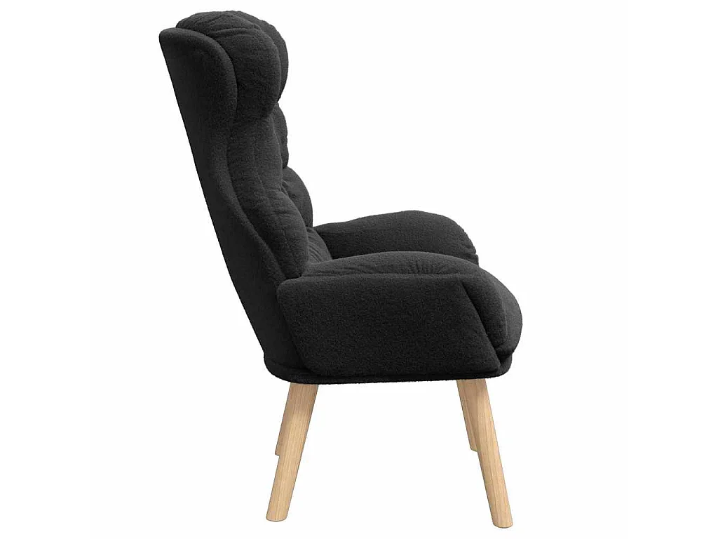 fauteuil Noir 69 x 74 x 93 cm Tissu Sherpa