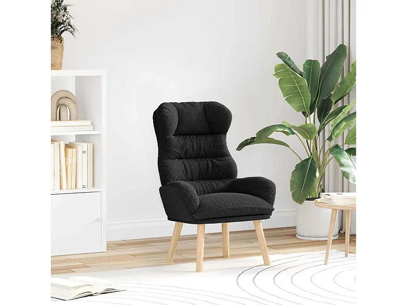 fauteuil Noir 69 x 74 x 93 cm Tissu Sherpa
