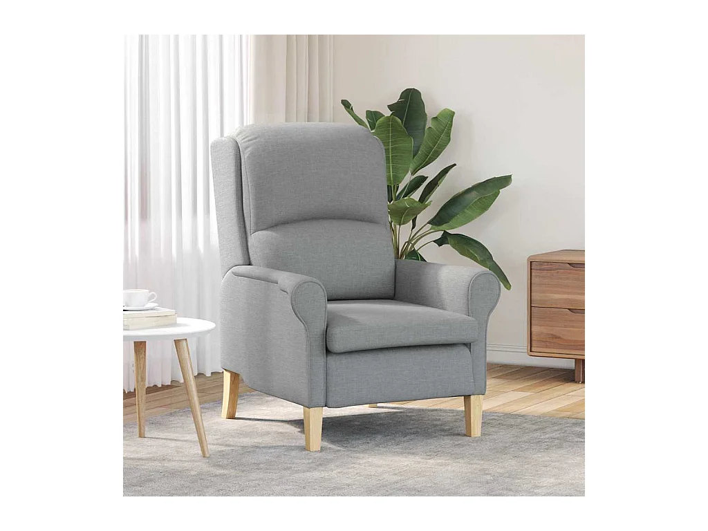 fauteuil Gris clair 76 x 94 x 102 cm tissu