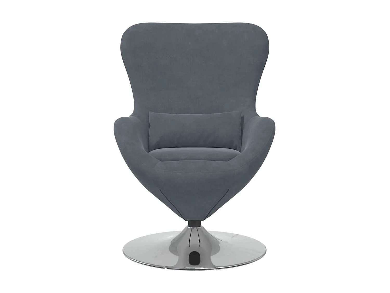 Fauteuil œuf Gris foncé 63 x 73 x 90 cm Velours