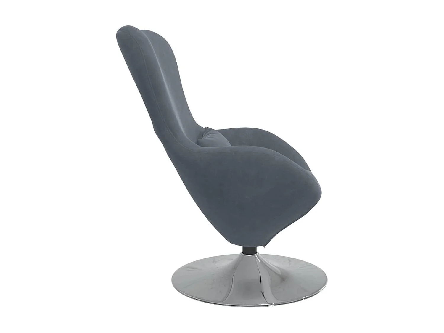 Fauteuil œuf Gris foncé Velours