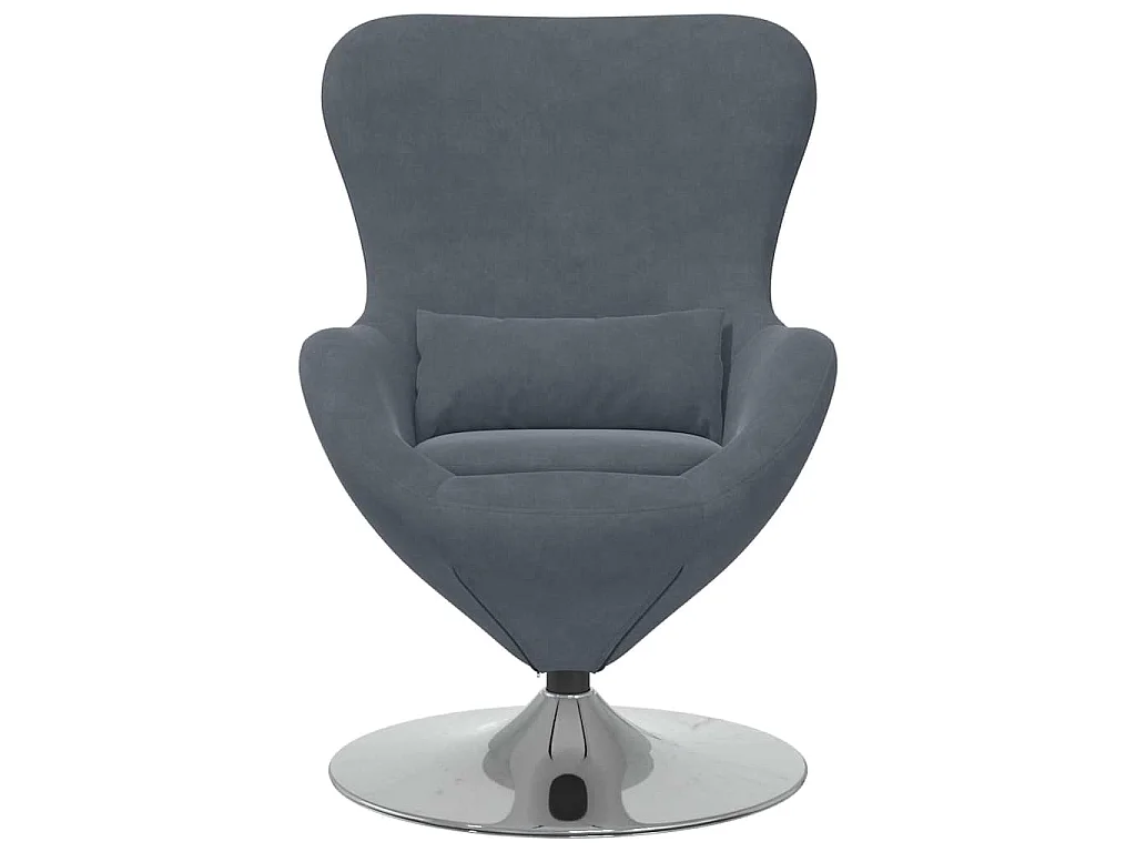 Poltrona uovo Grigio scuro Velluto