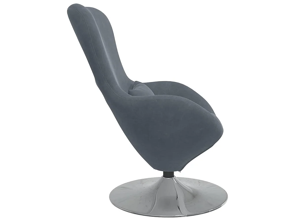 Poltrona uovo Grigio scuro Velluto