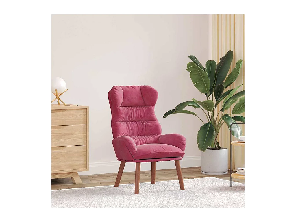 Fauteuil relaxant Rouge bordeaux 69 x 74 x 93 cm Velours