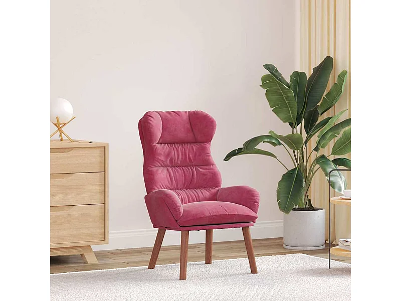 poltrona Vinho Vermelho 69 x 74 x 93 cm Veludo