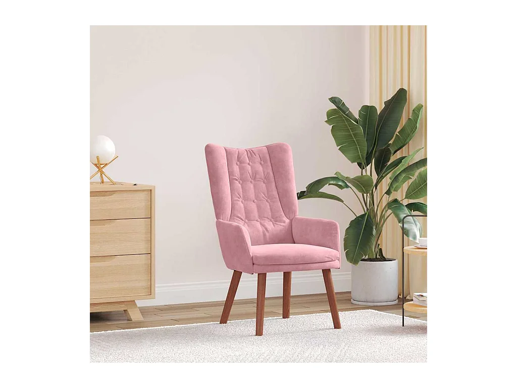 Fauteuil relaxant Rose 63 x 67 x 94 cm Velours