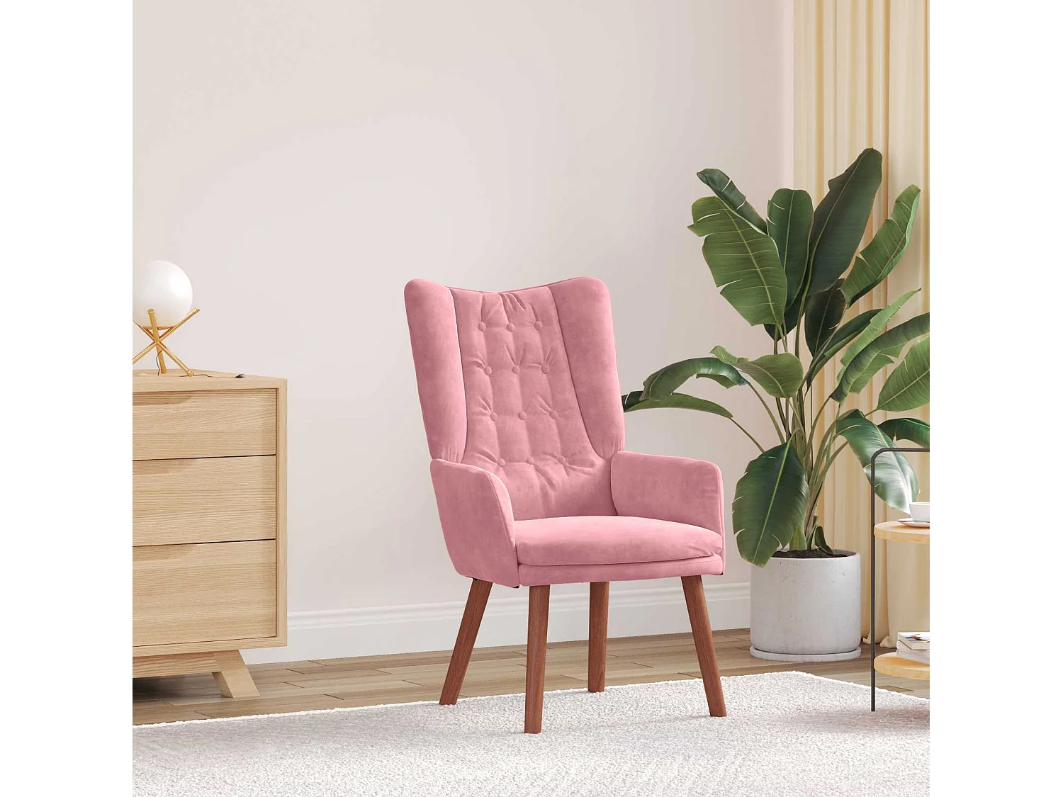 fauteuil Rose 63 x 67 x 94 cm Velours