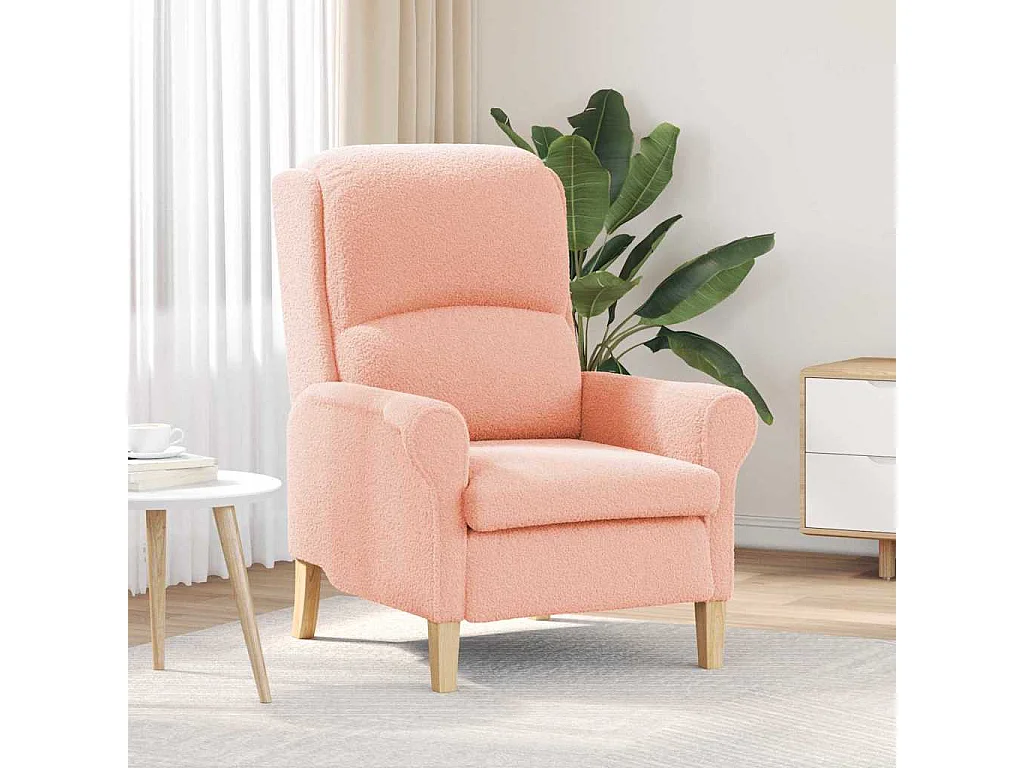 Sessel Rosa 76 x 94 x 102 cm Sharpa Stoff