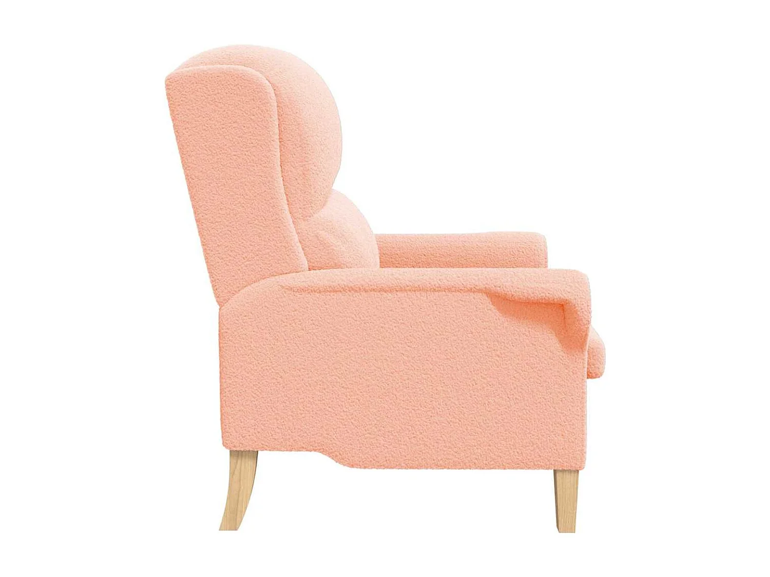 Sessel Rosa 76 x 94 x 102 cm Sharpa Stoff