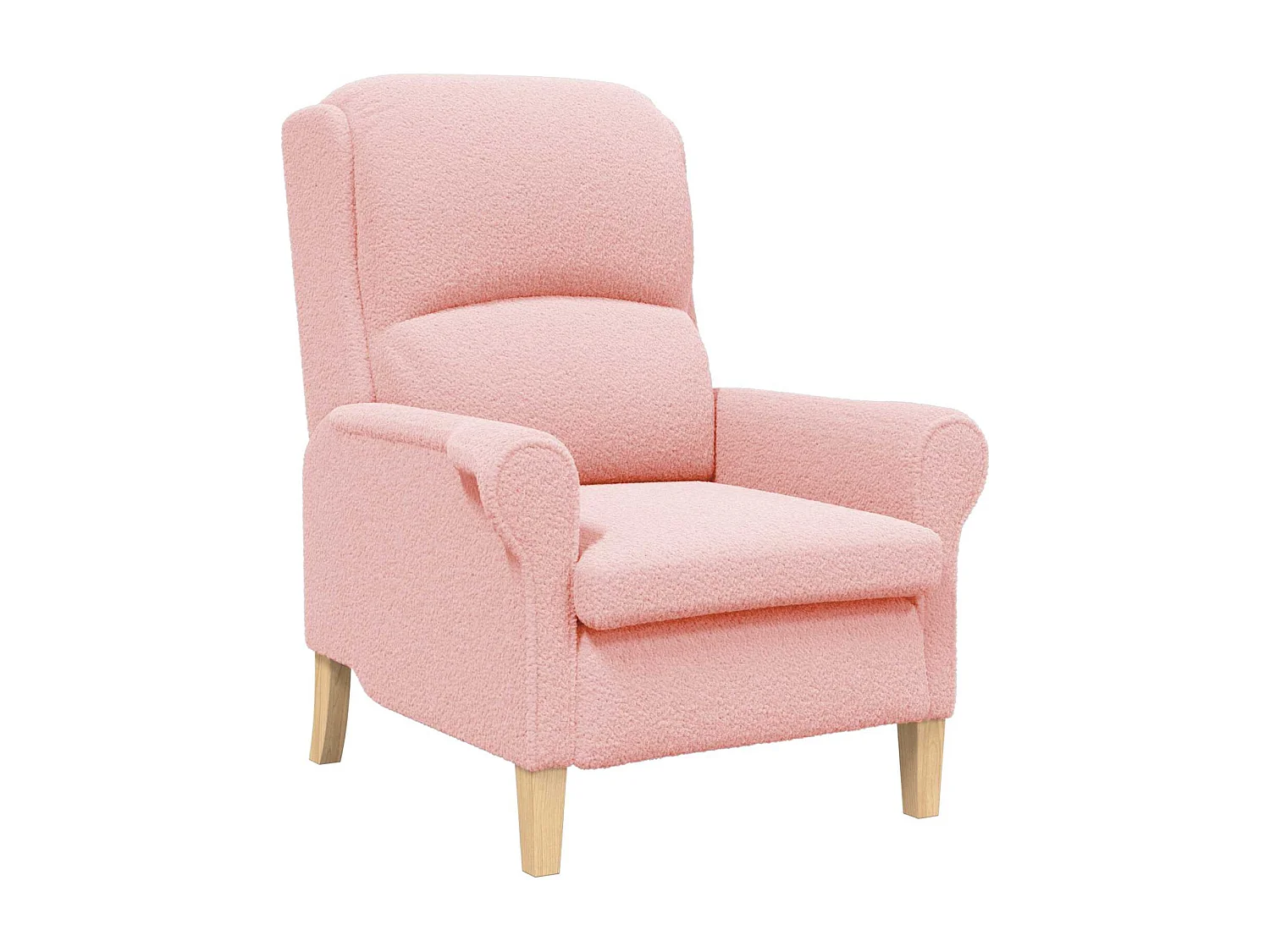 Sessel Rosa 76 x 94 x 102 cm Weiches Sherpa-Gewebe