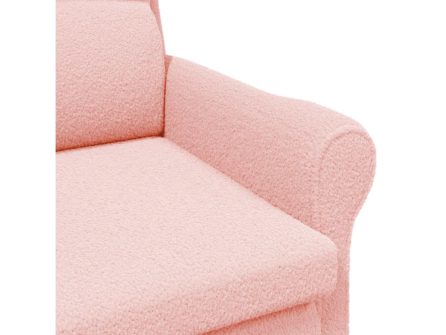 fauteuil Rose Tissu en Sherpa doux