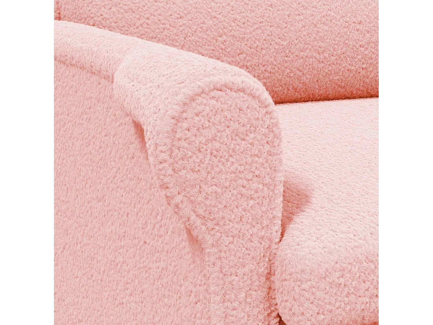 fauteuil Rose Tissu en Sherpa doux
