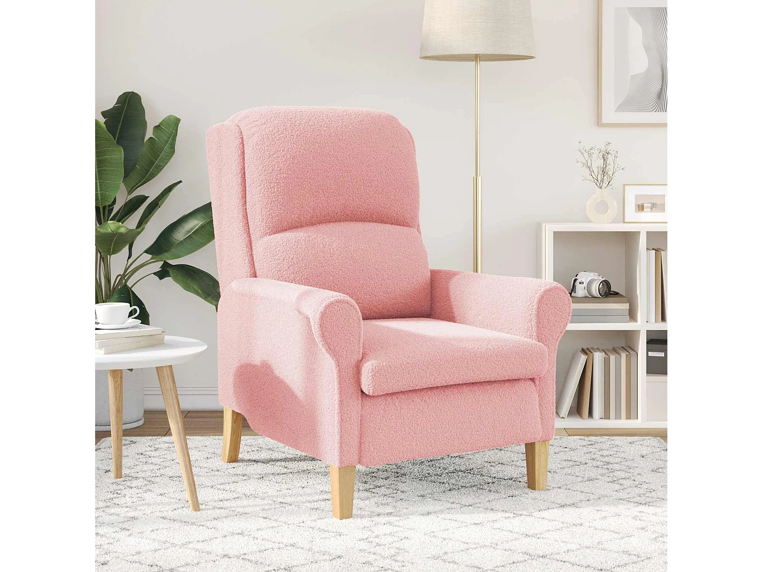fauteuil Rose Tissu en Sherpa doux