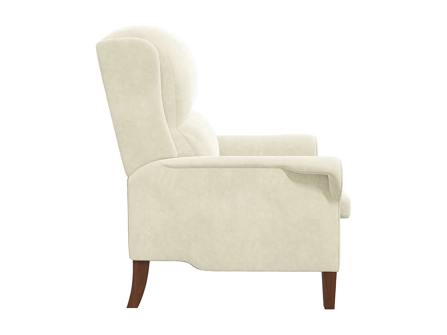 poltrona Crema 76 x 94 x 102 cm Velluto