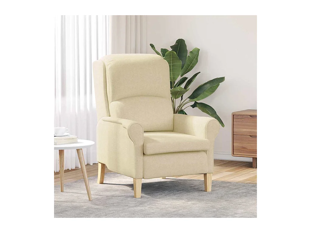 fauteuil Crème 76 x 94 x 102 cm tissu