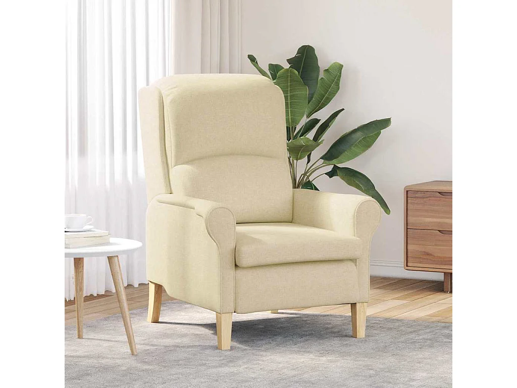 fauteuil Crème tissu