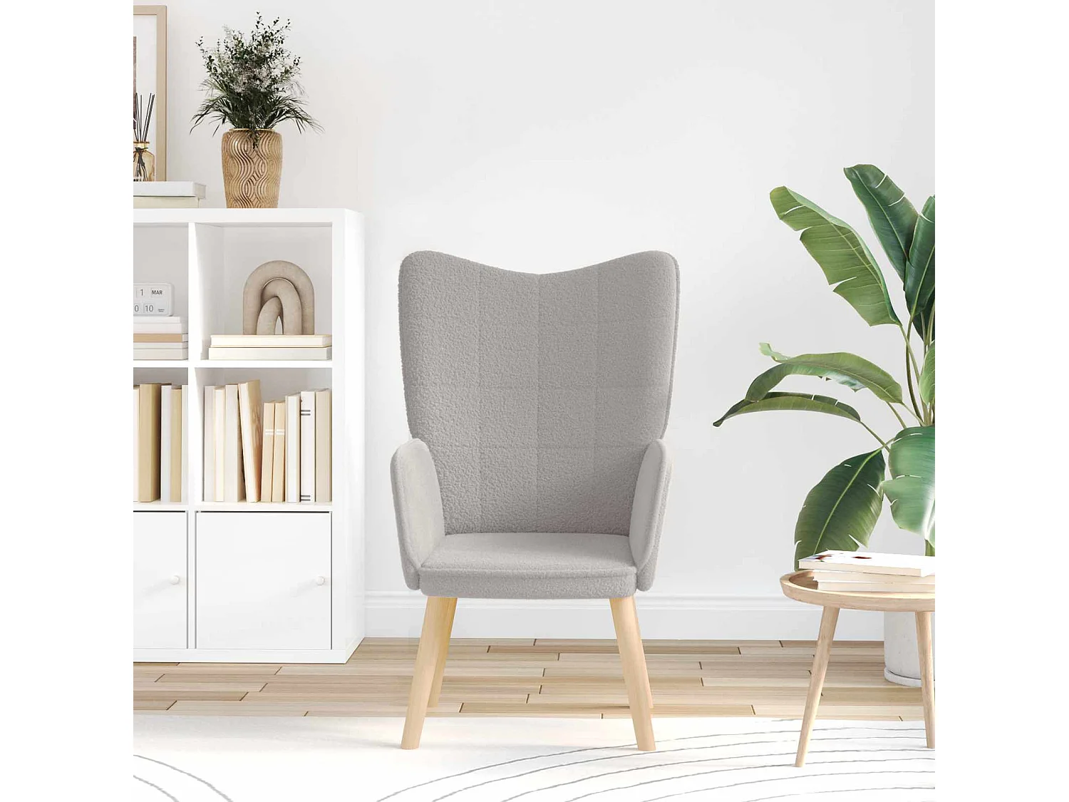 fauteuil Gris clair 62 x 67 x 95,5 cm Tissu Sherpa