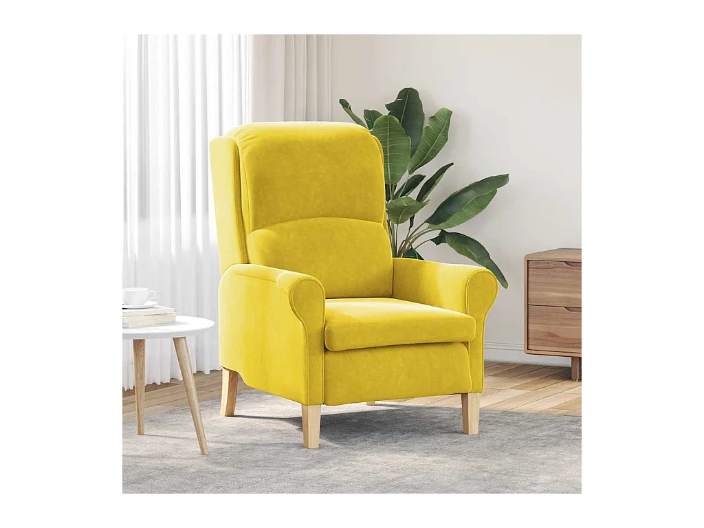 fauteuil Jaune 76 x 94 x 102 cm Velours