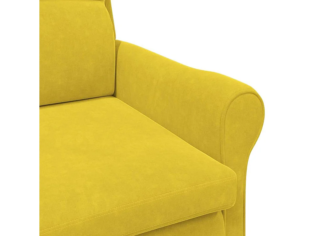 fauteuil Jaune Velours
