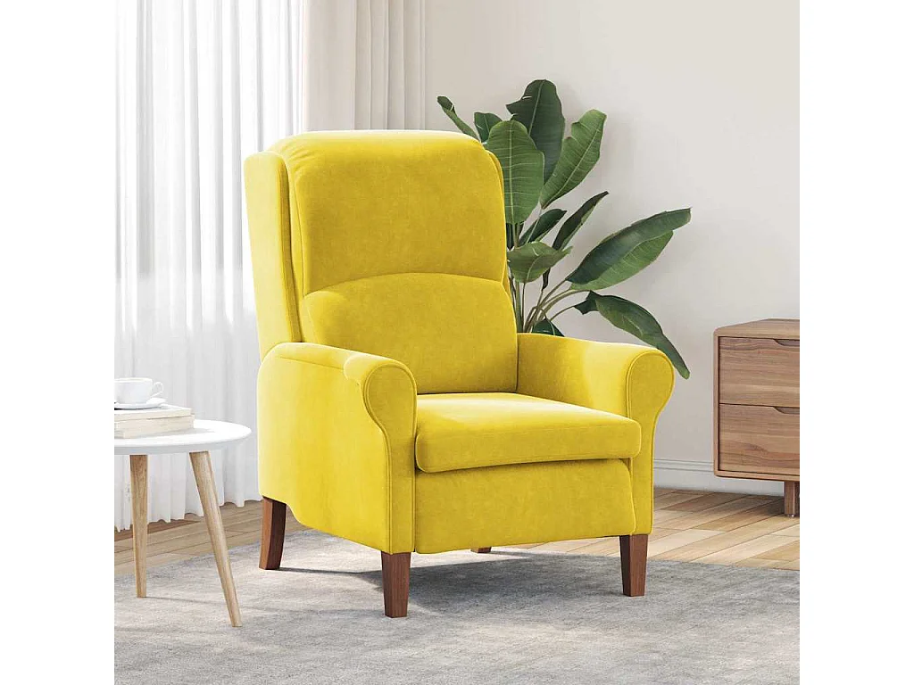 fauteuil Jaune Velours