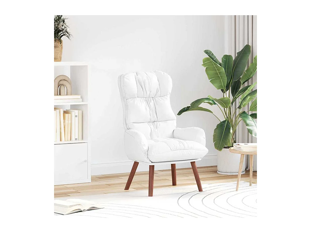 Fauteuil relaxant Blanc 69 x 74 x 93 cm Faux cuir