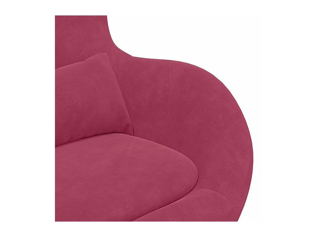 Fauteuil œuf Bordeaux 63 x 73 x 90 cm Velours