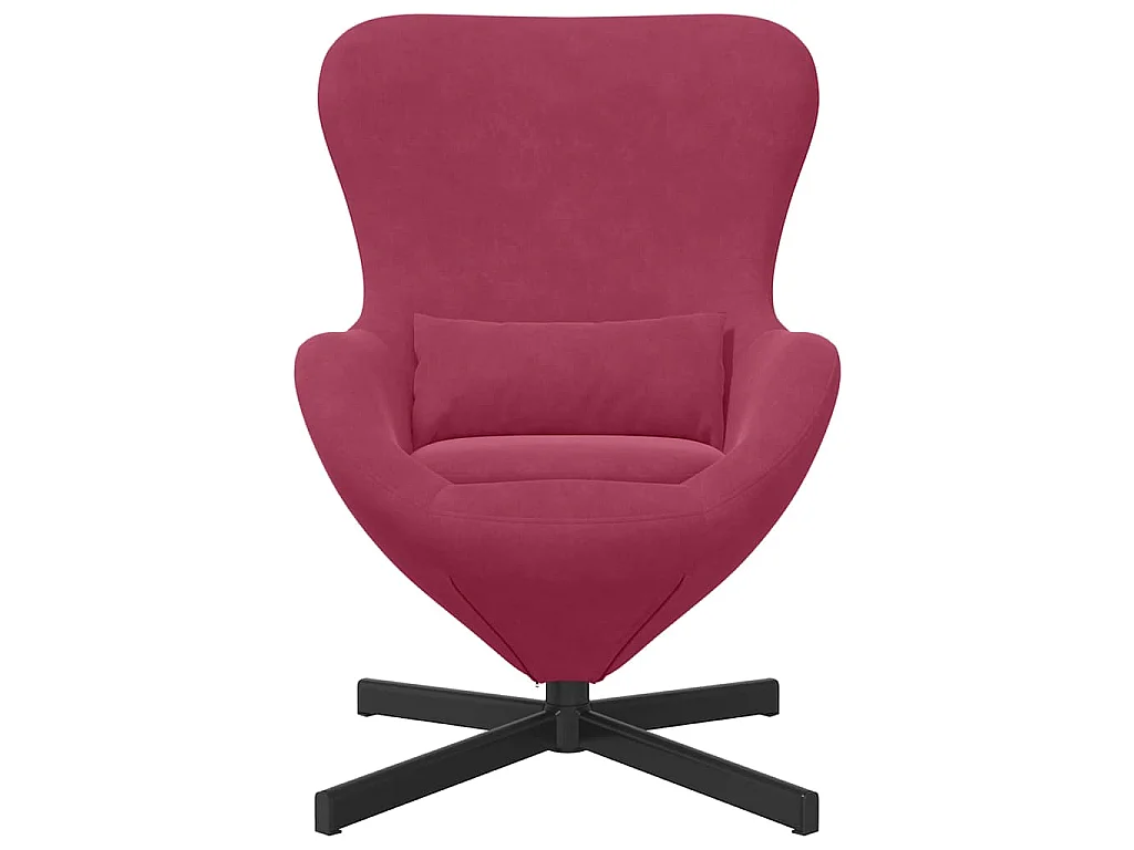 Fauteuil œuf Bordeaux 63 x 73 x 90 cm Velours