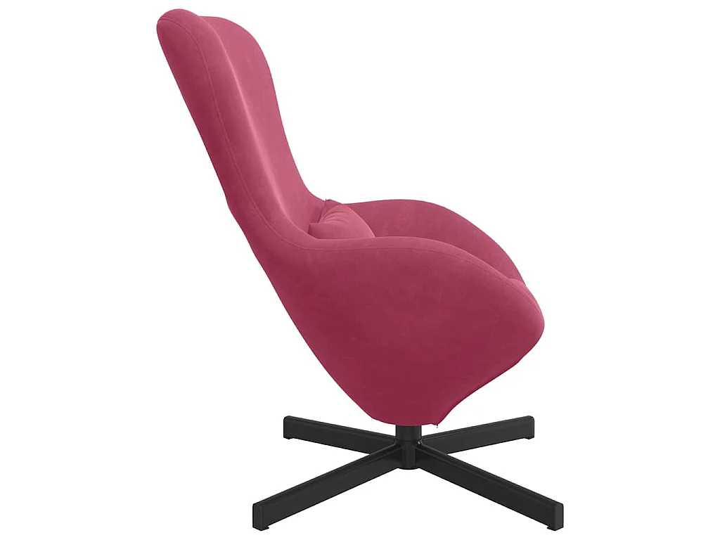 Fauteuil œuf Bordeaux 63 x 73 x 90 cm Velours