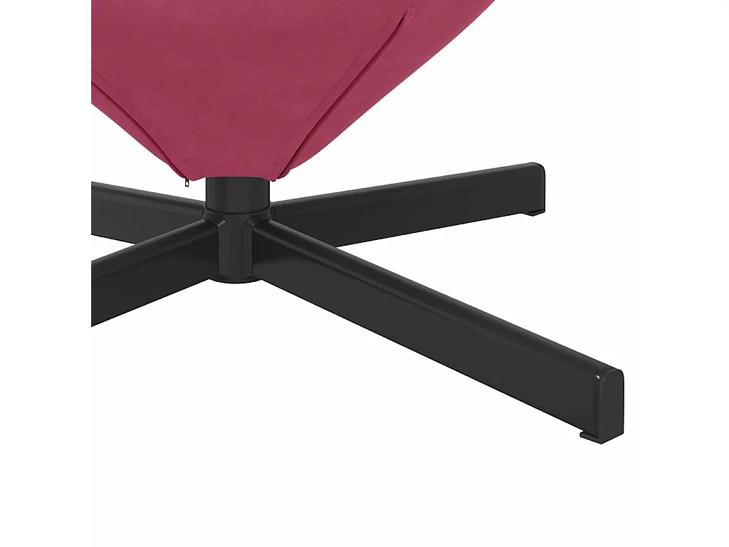 Fauteuil œuf Bordeaux 63 x 73 x 90 cm Velours