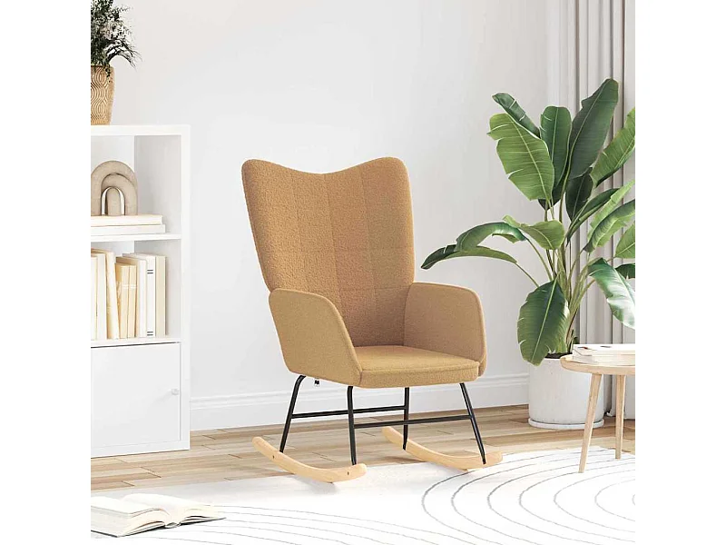 Fauteuil relaxant Beige 61 x 78 x 98 cm tissu