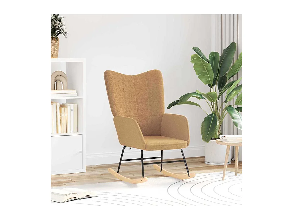 Fauteuil relaxant Beige 61 x 78 x 98 cm tissu