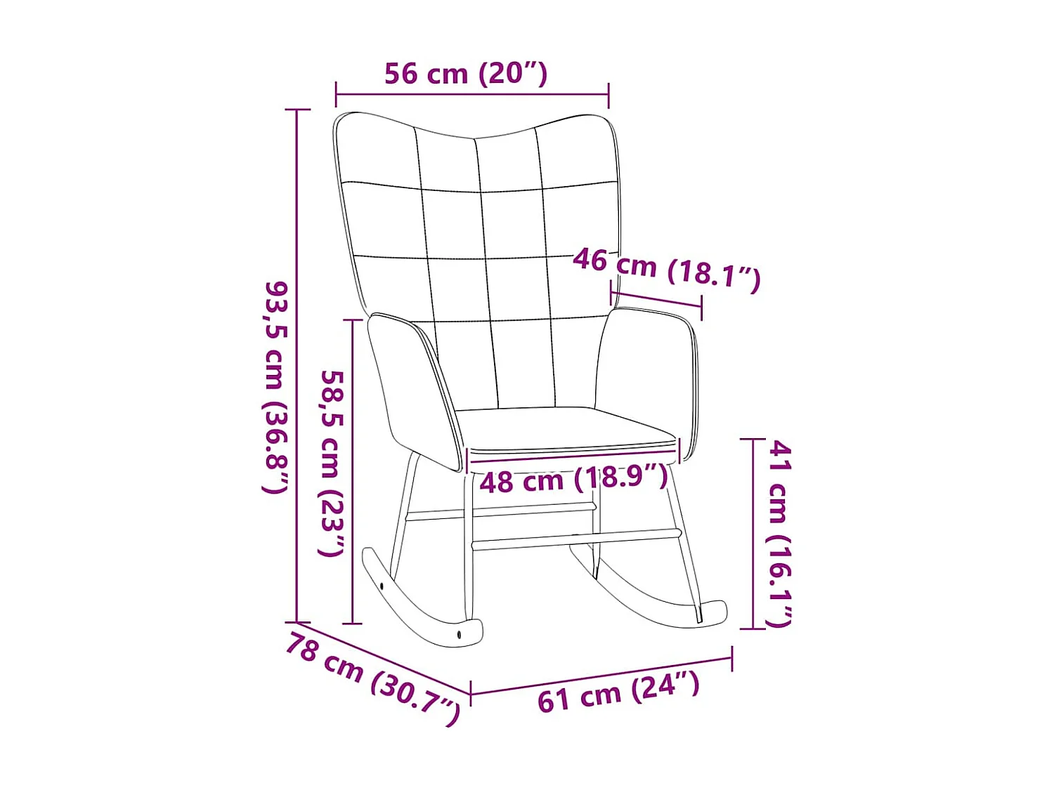 Chaise à bascule Beige Tissu Sherpa