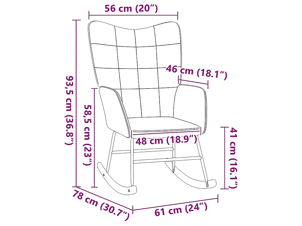 Chaise à bascule Beige Tissu Sherpa