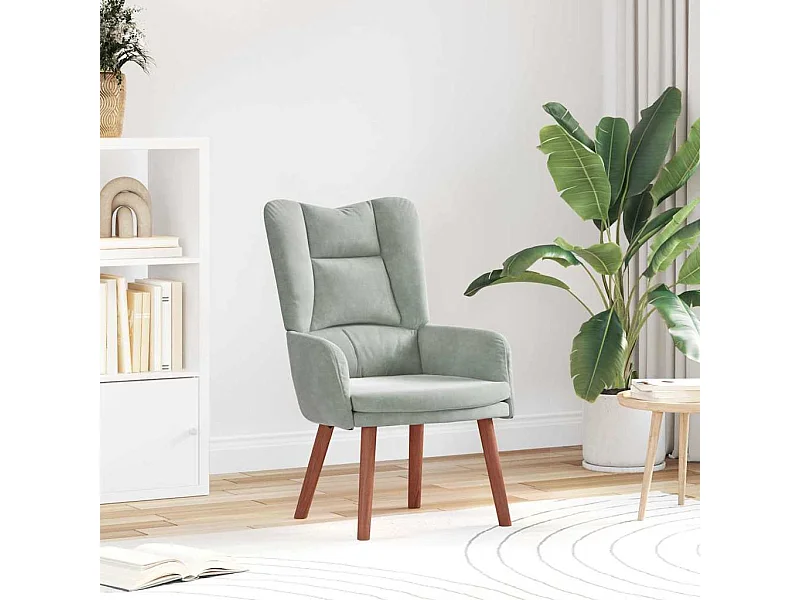 Fauteuil relaxant Gris clair 63 x 67 x 94 cm Velours