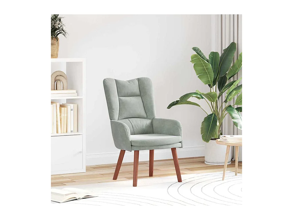Fauteuil relaxant Gris clair 63 x 67 x 94 cm Velours