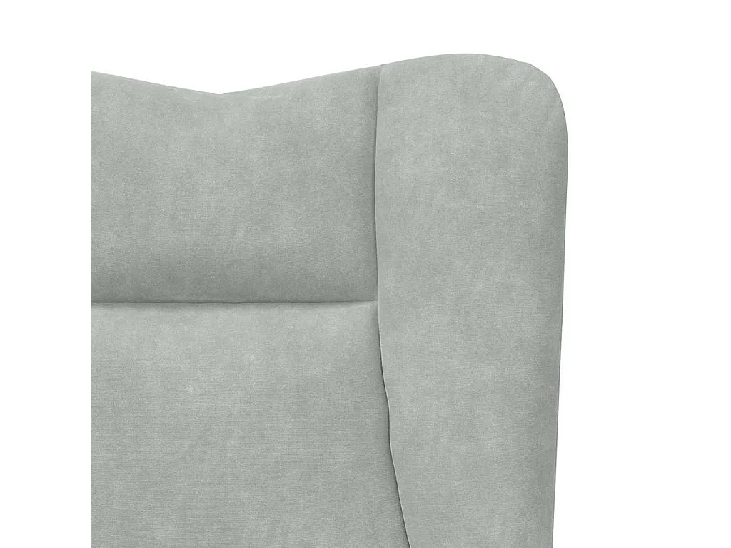 fauteuil Gris clair 63 x 67 x 94 cm Velours