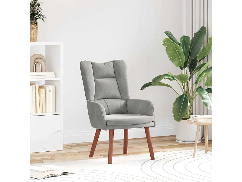 fauteuil Gris clair 63 x 67 x 94 cm Velours