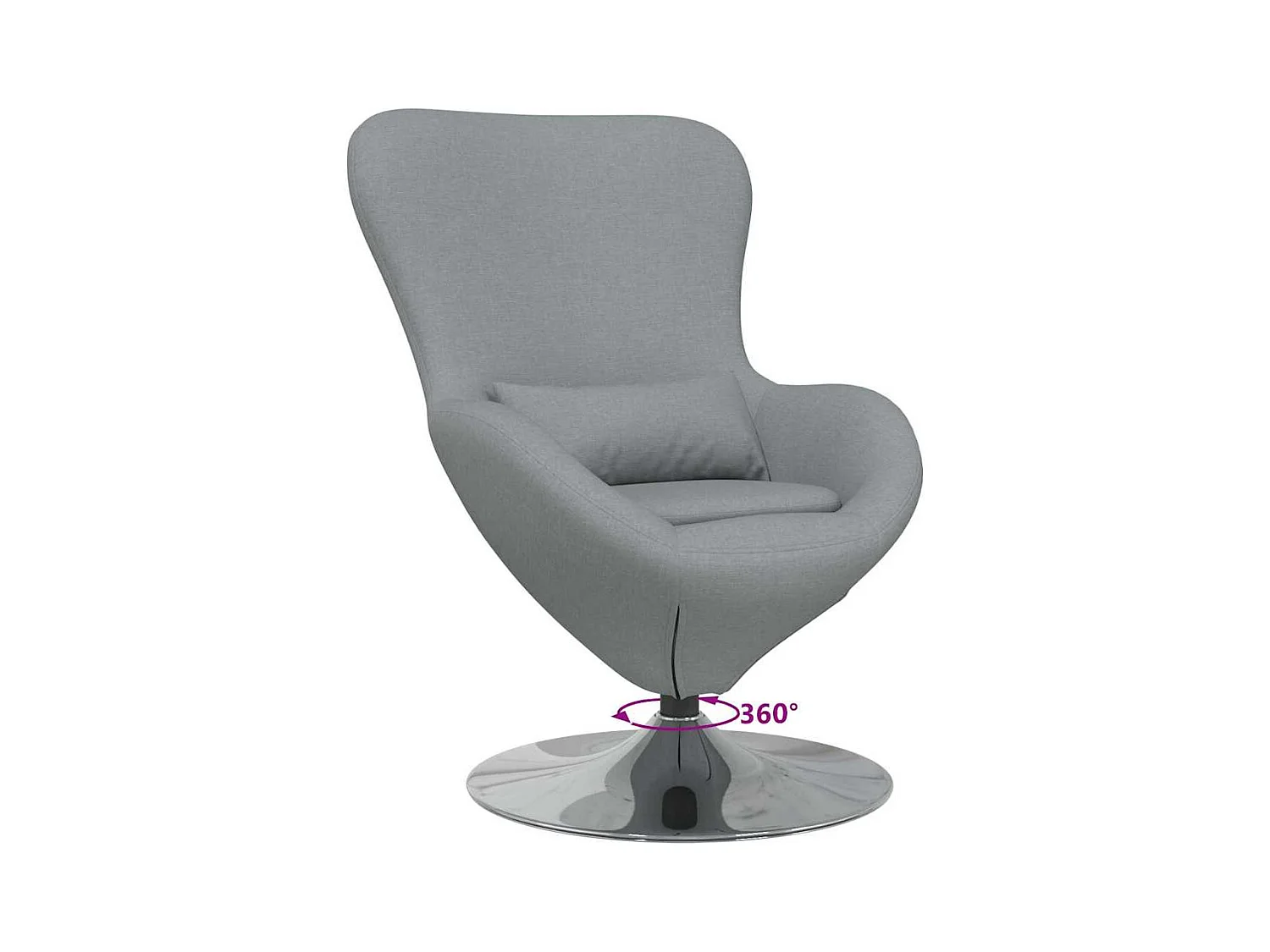 Fauteuil œuf Gris clair 63 x 73 x 90 cm tissu