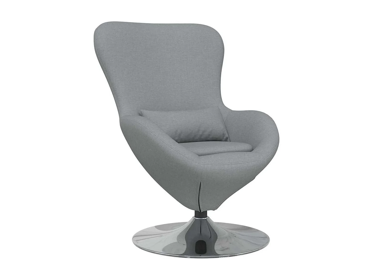 Fauteuil œuf Gris clair 63 x 73 x 90 cm tissu