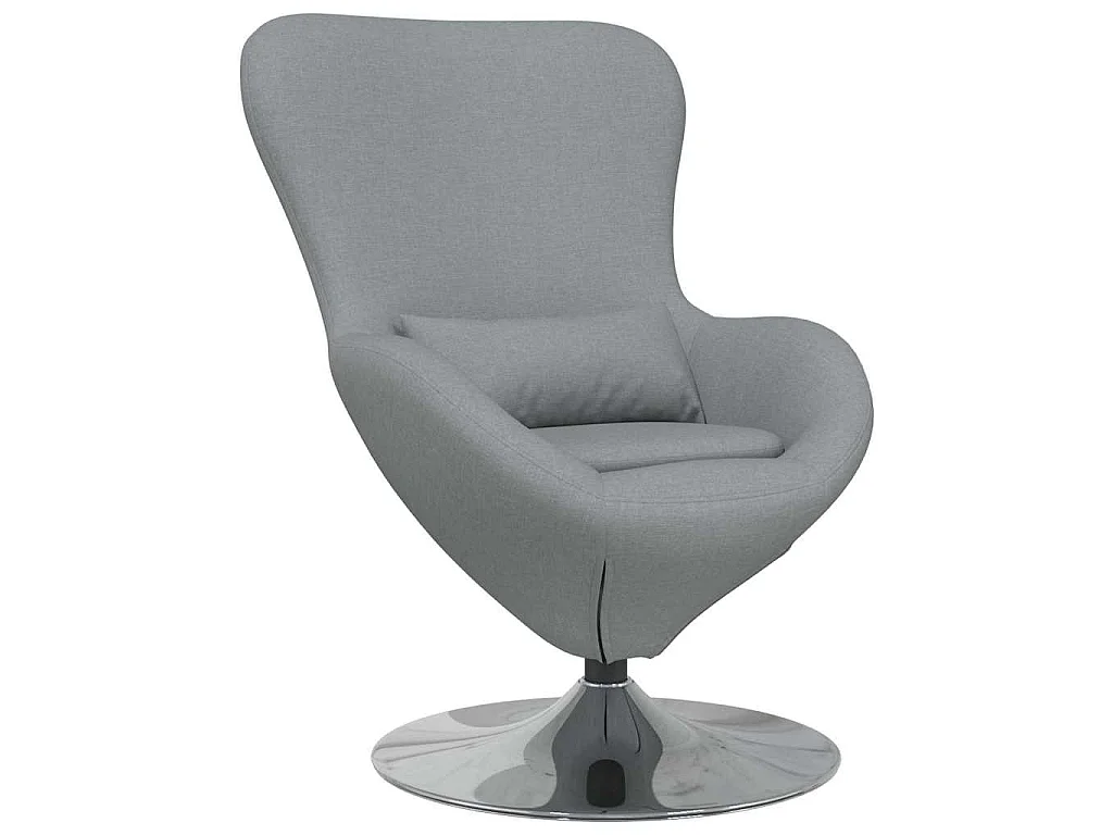 Fauteuil œuf Gris clair 63 x 73 x 90 cm tissu