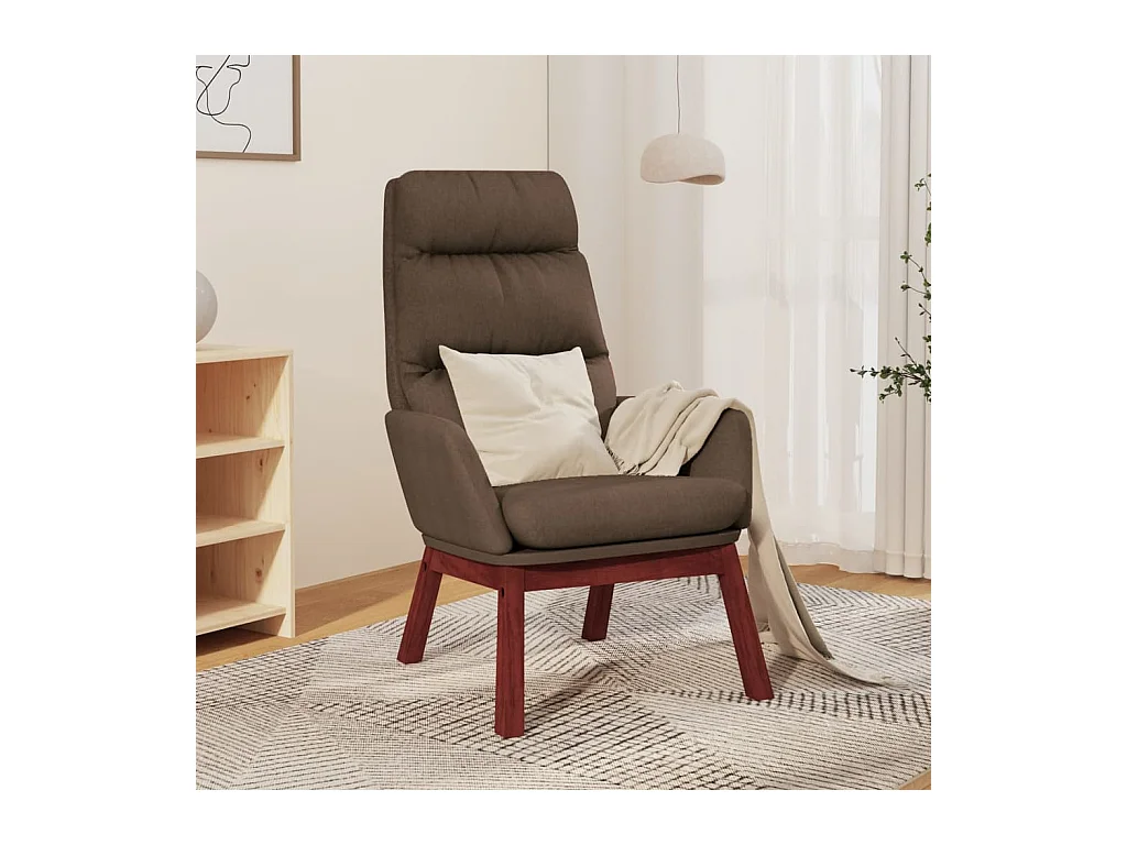 Chaise de relaxation Taupe Tissu