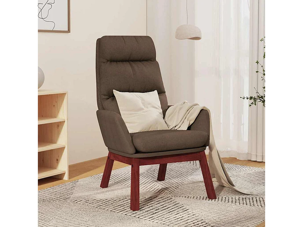 Chaise de relaxation Taupe Tissu