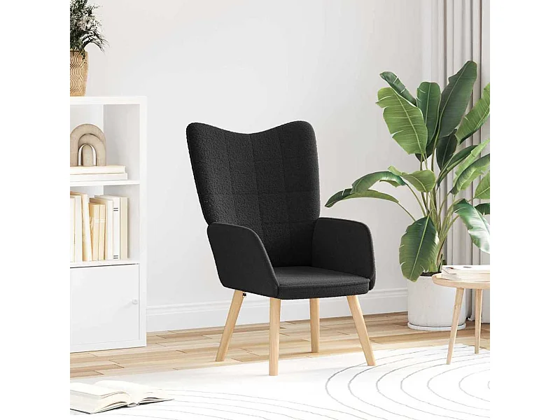 Fauteuil relaxant Noir 62 x 67 x 95.5 cm tissu