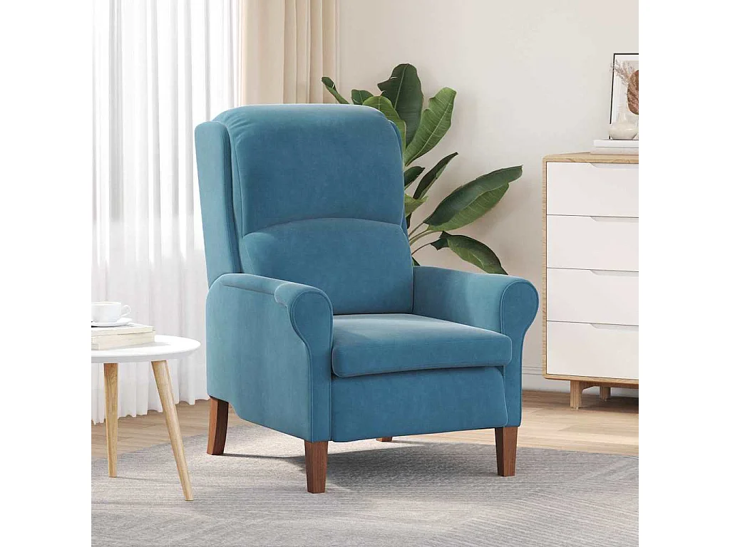 fauteuil Bleu Velours