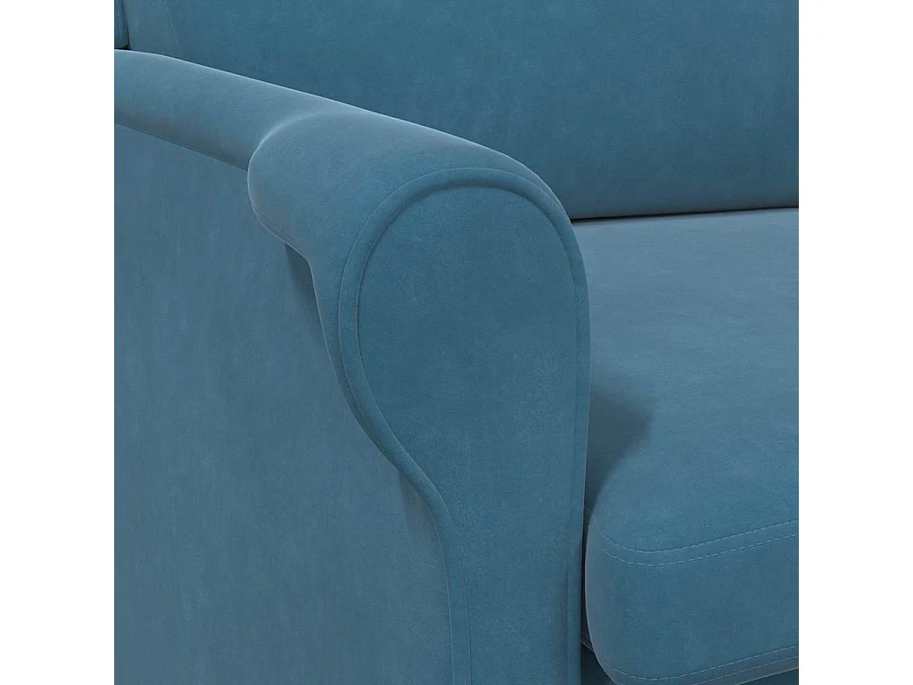 fauteuil Bleu Velours