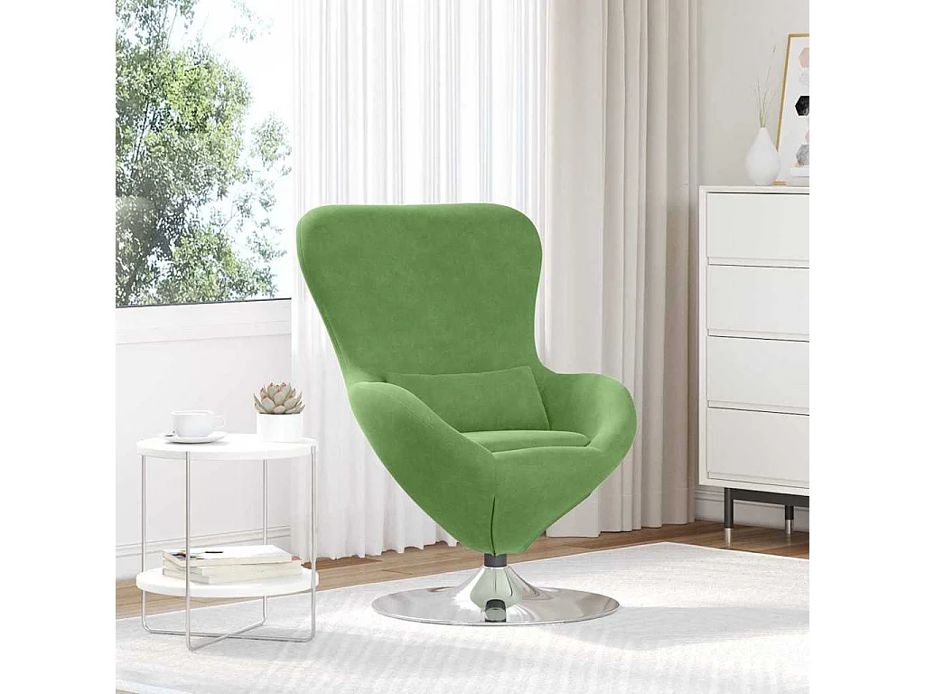 Fauteuil œuf Vert clair 63 x 73 x 90 cm Velours