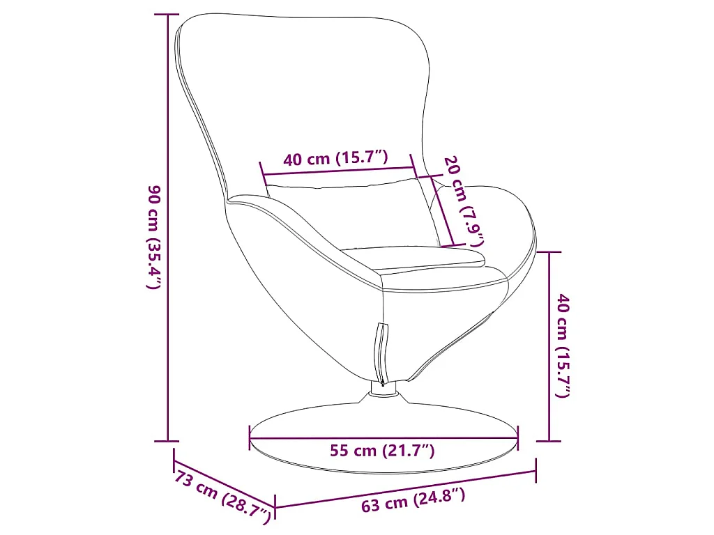 Eiersessel Hellgrün Samt