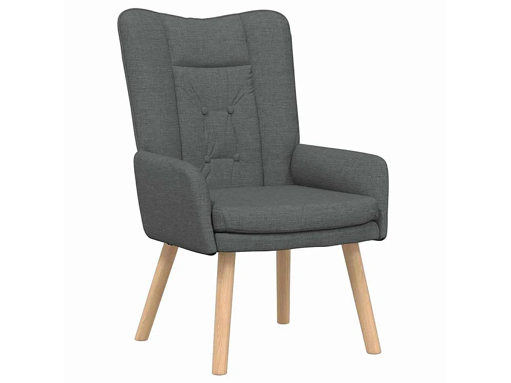 fauteuil Gris foncé 63 x 67 x 94 cm Tissu et contreplaqué