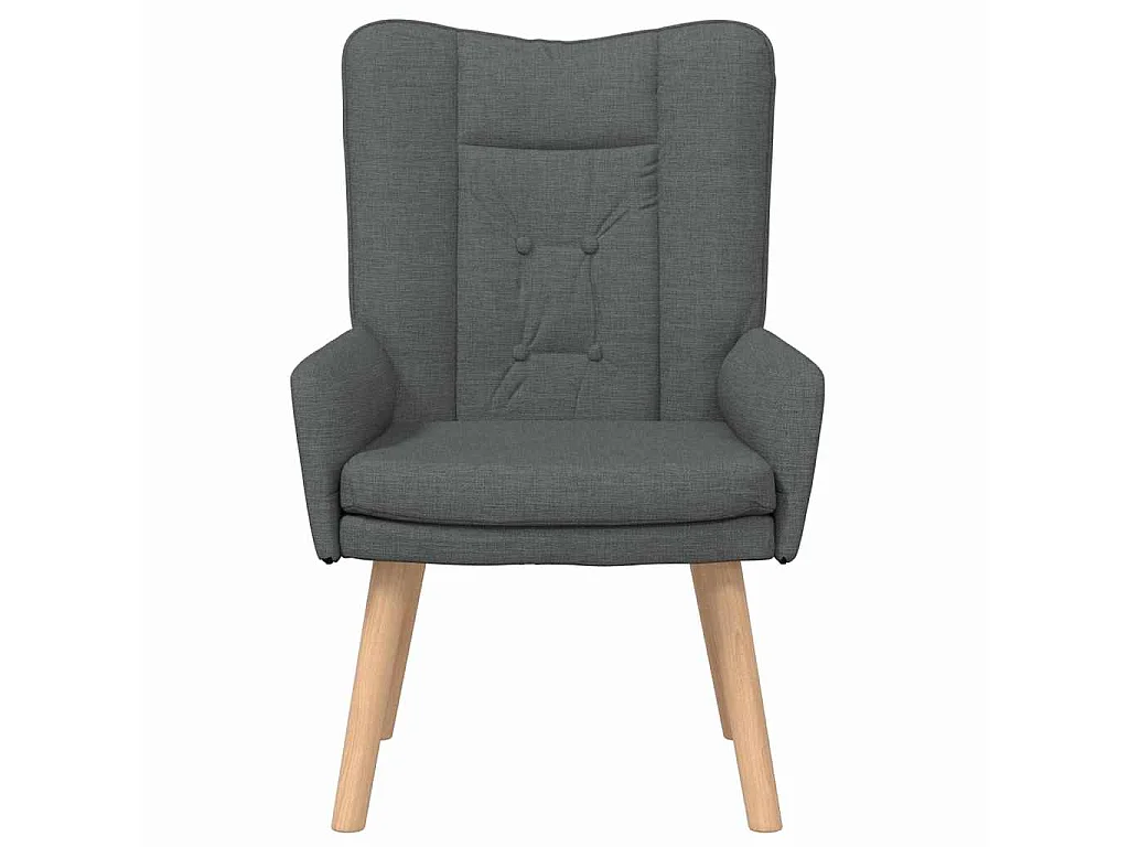 fauteuil Gris foncé 63 x 67 x 94 cm Tissu et contreplaqué