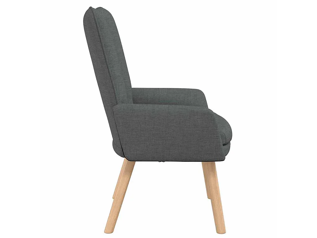 fauteuil Gris foncé 63 x 67 x 94 cm Tissu et contreplaqué